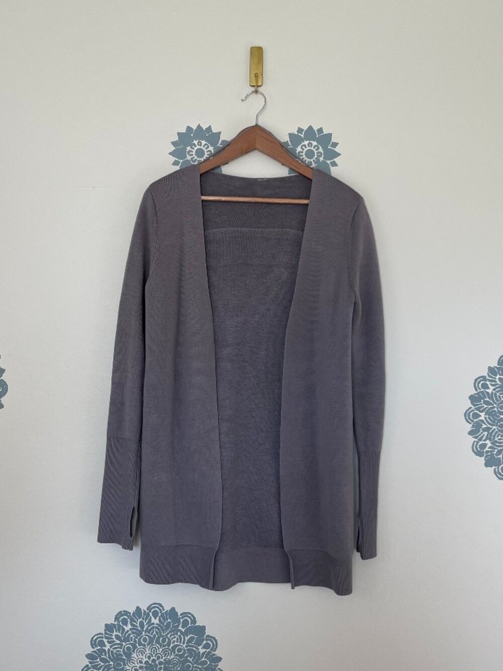 Lululemon City Street Cardigan Sweater in Mystique Purple/Gray Size 8
